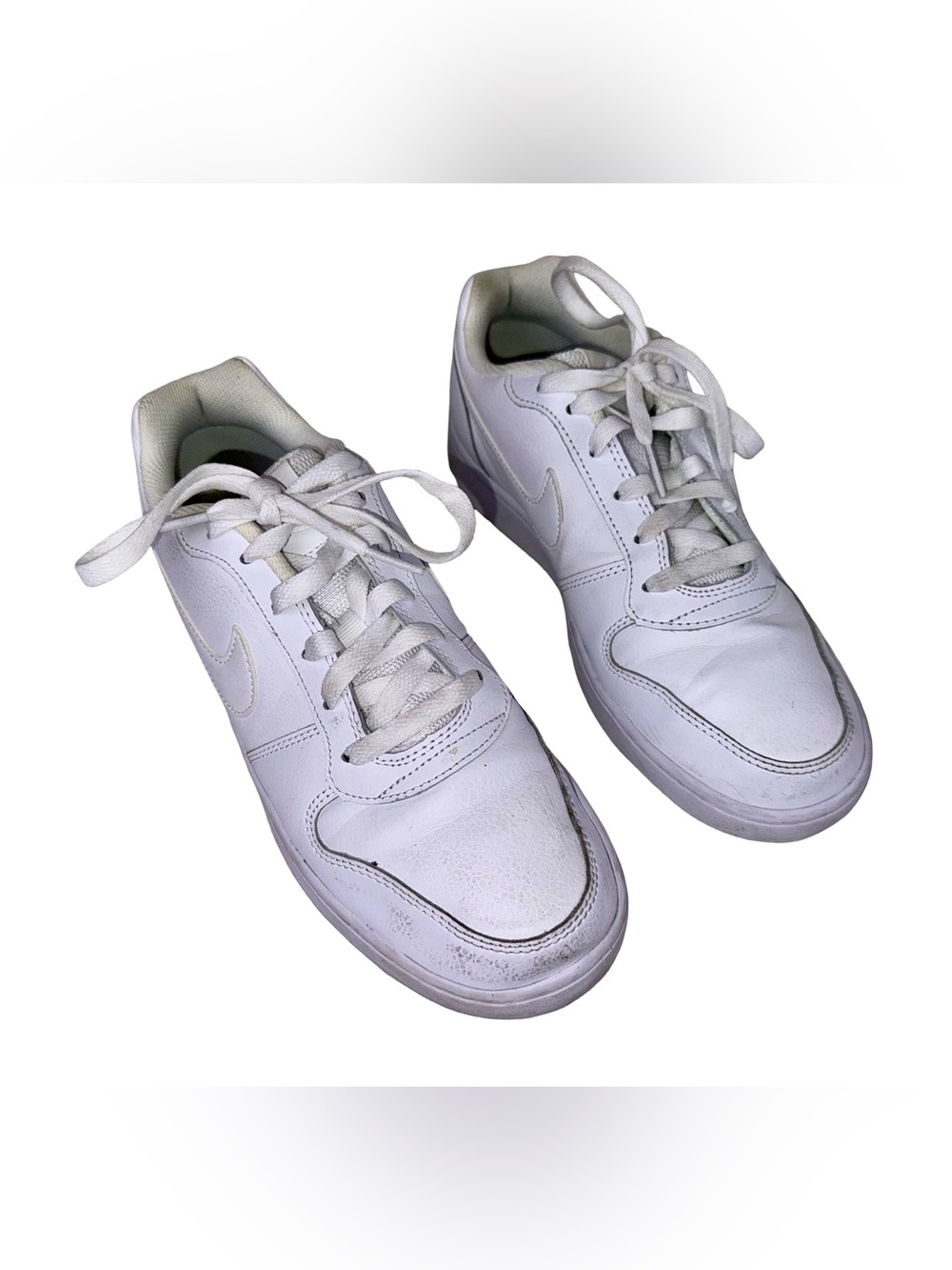 NIKE EBERNON LOW SNEAKERS IN WHITE LEATHER